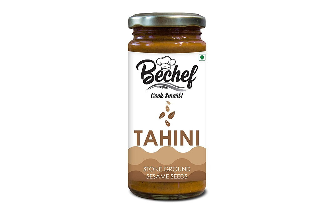 Bechef Tahini Stone Ground Sesame Seeds   Glass Jar  230 grams